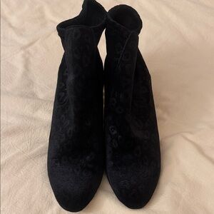 Donald J. Pliner Black Velour Ankle Booties